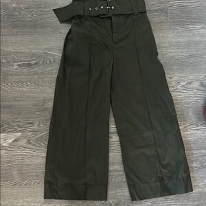 Women's green High-Waisted Pants Zara women